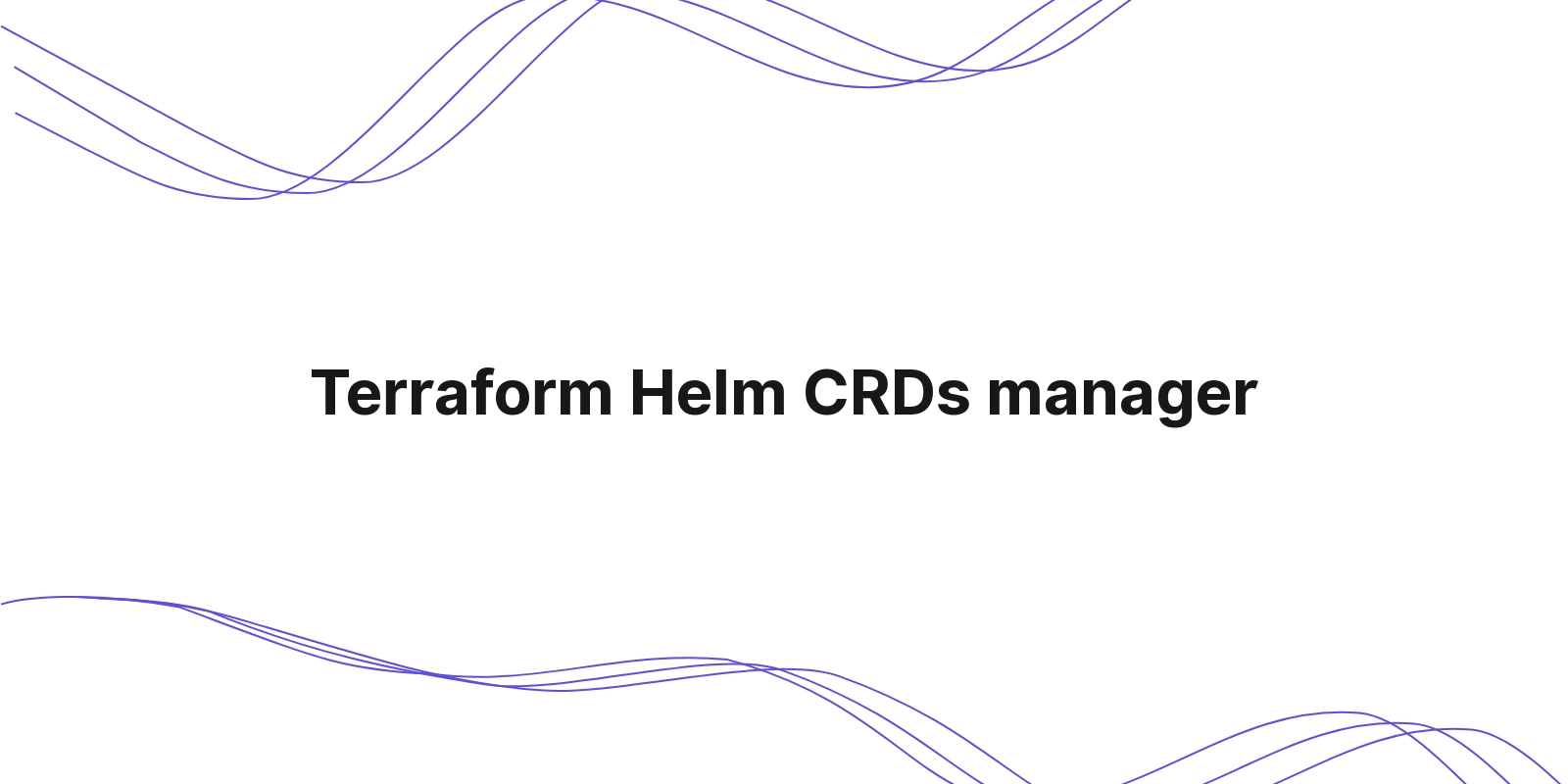 Terraform Helm CRDs manager